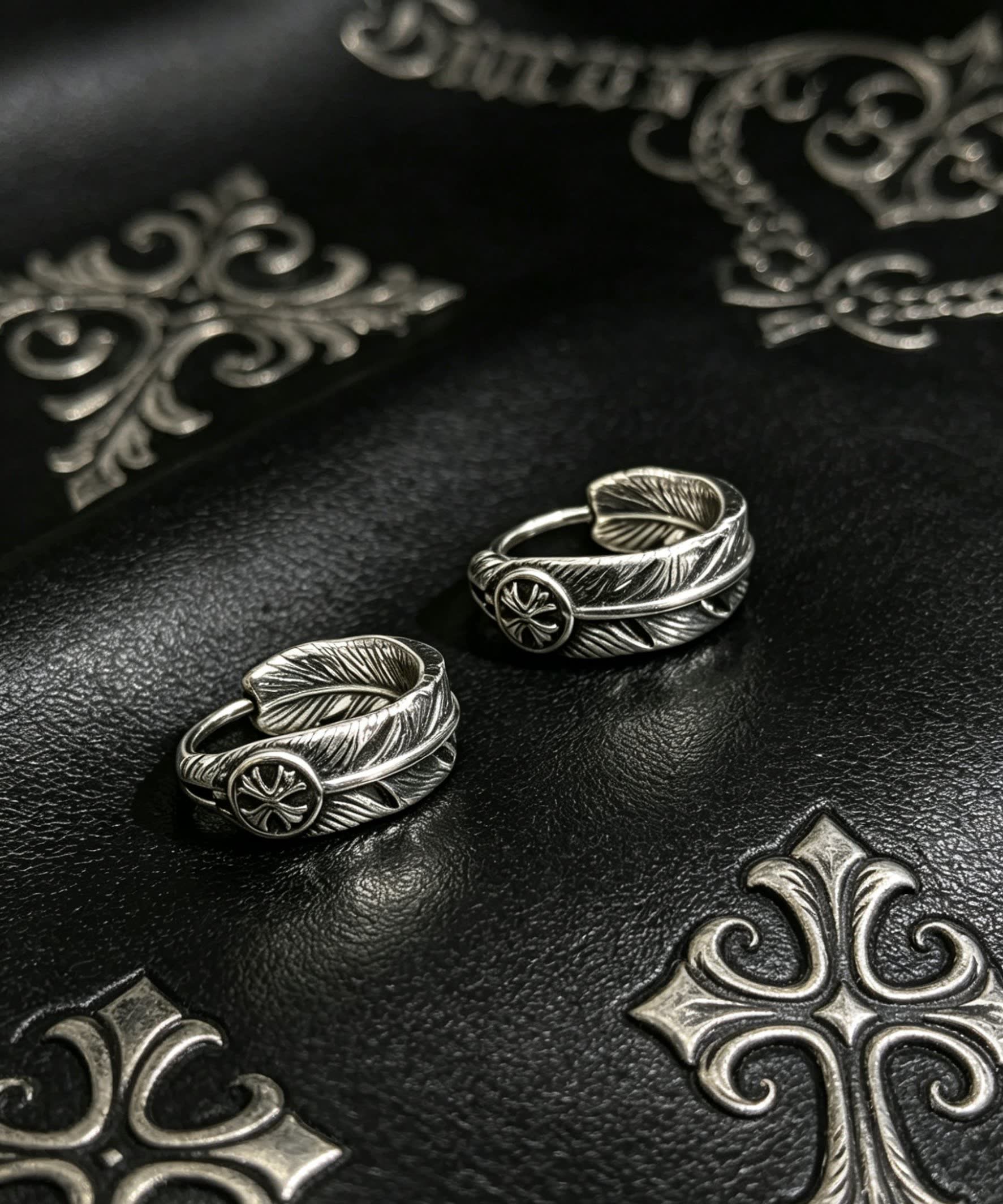 Chrome Hearts Leaf Design Earrings